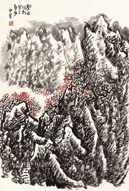  p>《祁连晚秋》是赵望云于1973年创作的一幅水墨画. /p>
