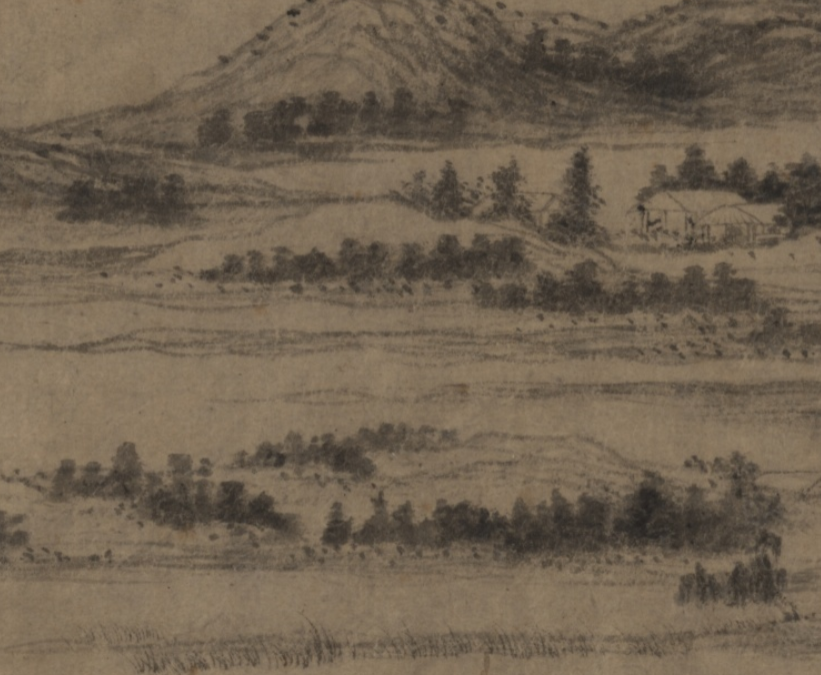 元赵孟頫水村图卷