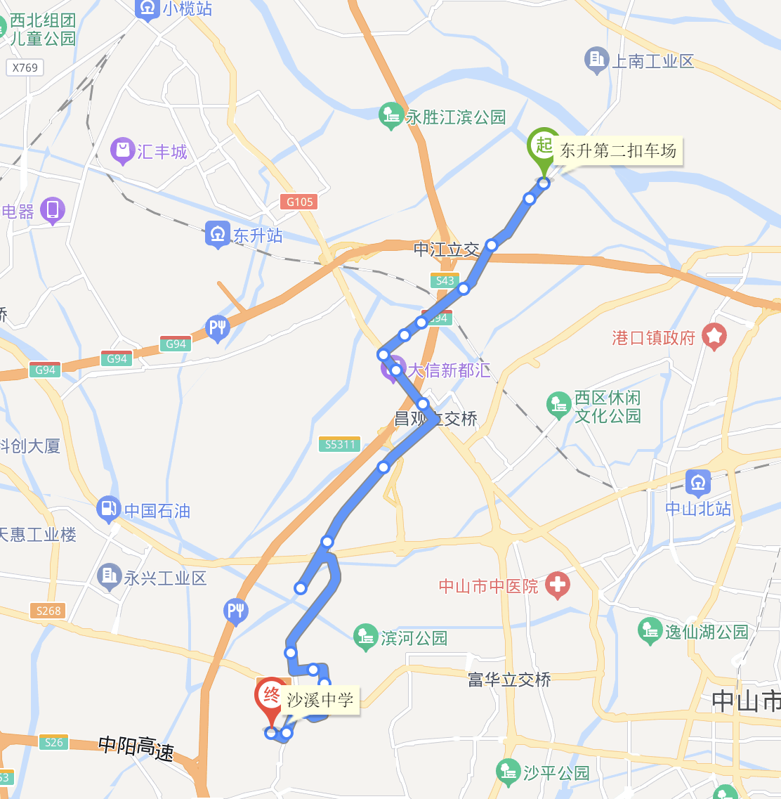 中山公交332路