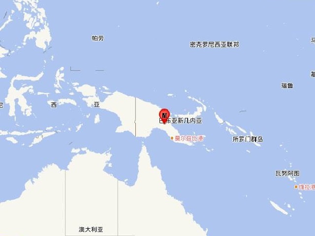 1级地震,震中位于新不列颠岛坎德里安市西北111公里处,震源深度约127