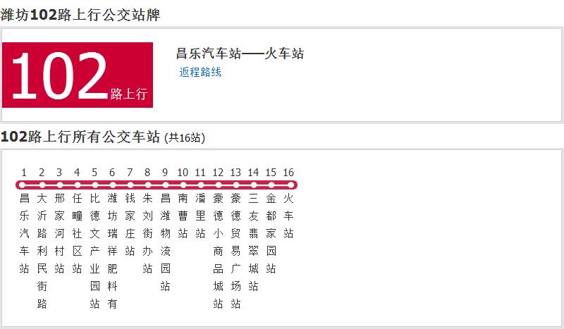 潍坊公交102路