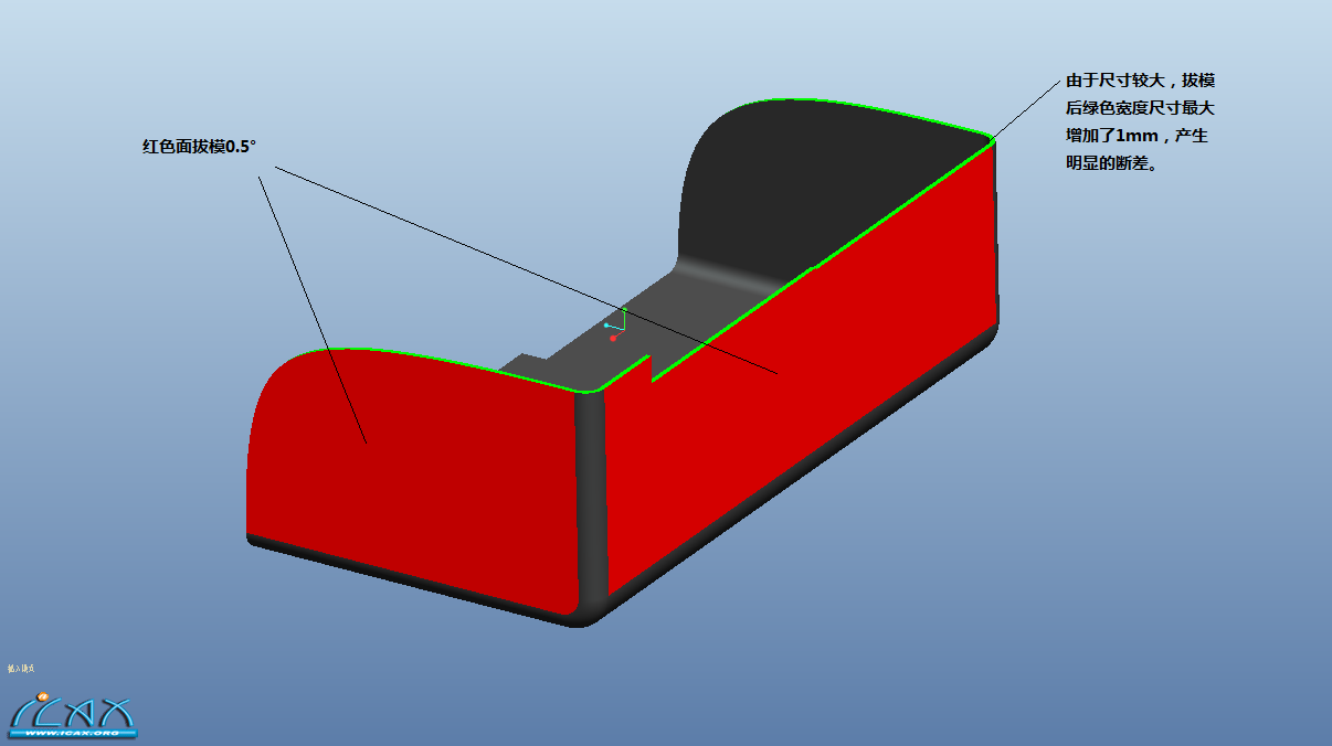  p>拔模斜度也就是脱模斜度,是为了方便出模而在模膛两侧设计的斜度.