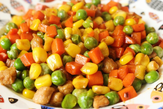  p>玉米豌豆炒肉丁原材料:嫩 a href="#" data-lemmaid="7344690">