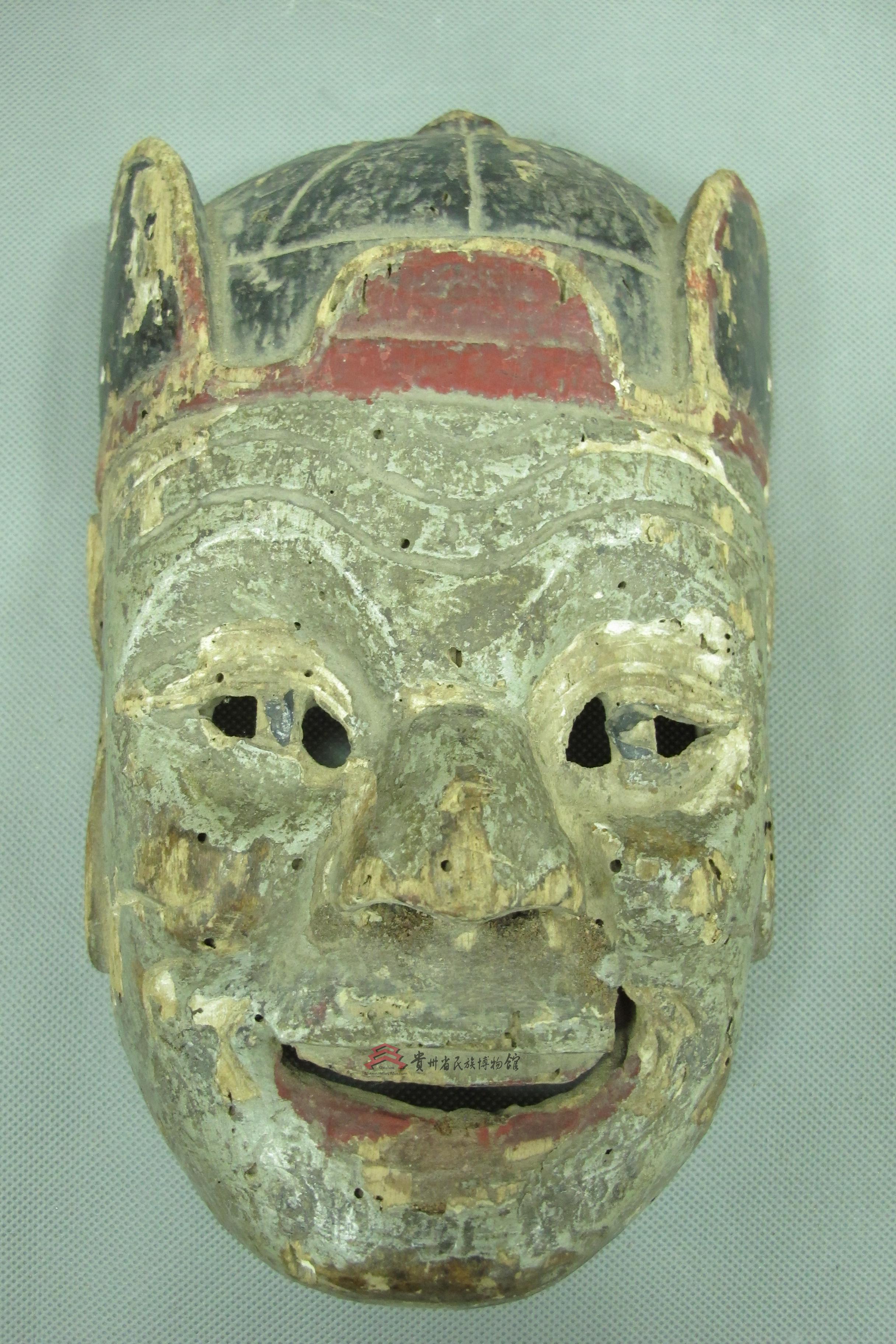 清代松桃傩面具开山神莽将