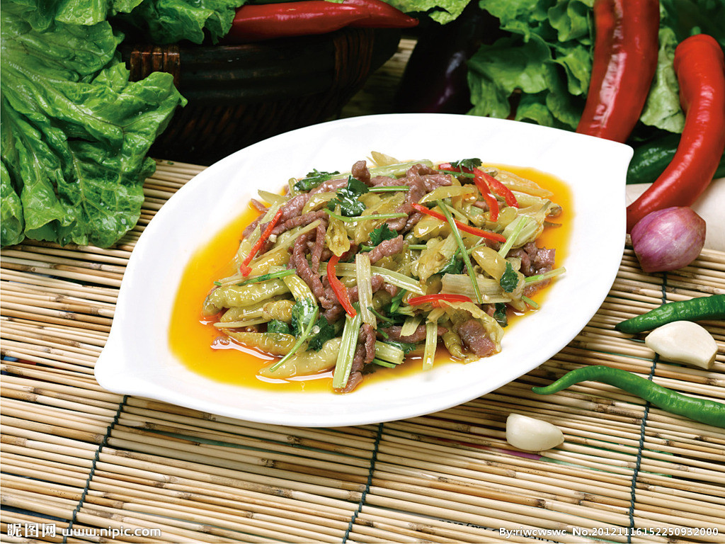 野山椒香菜牛肉丝
