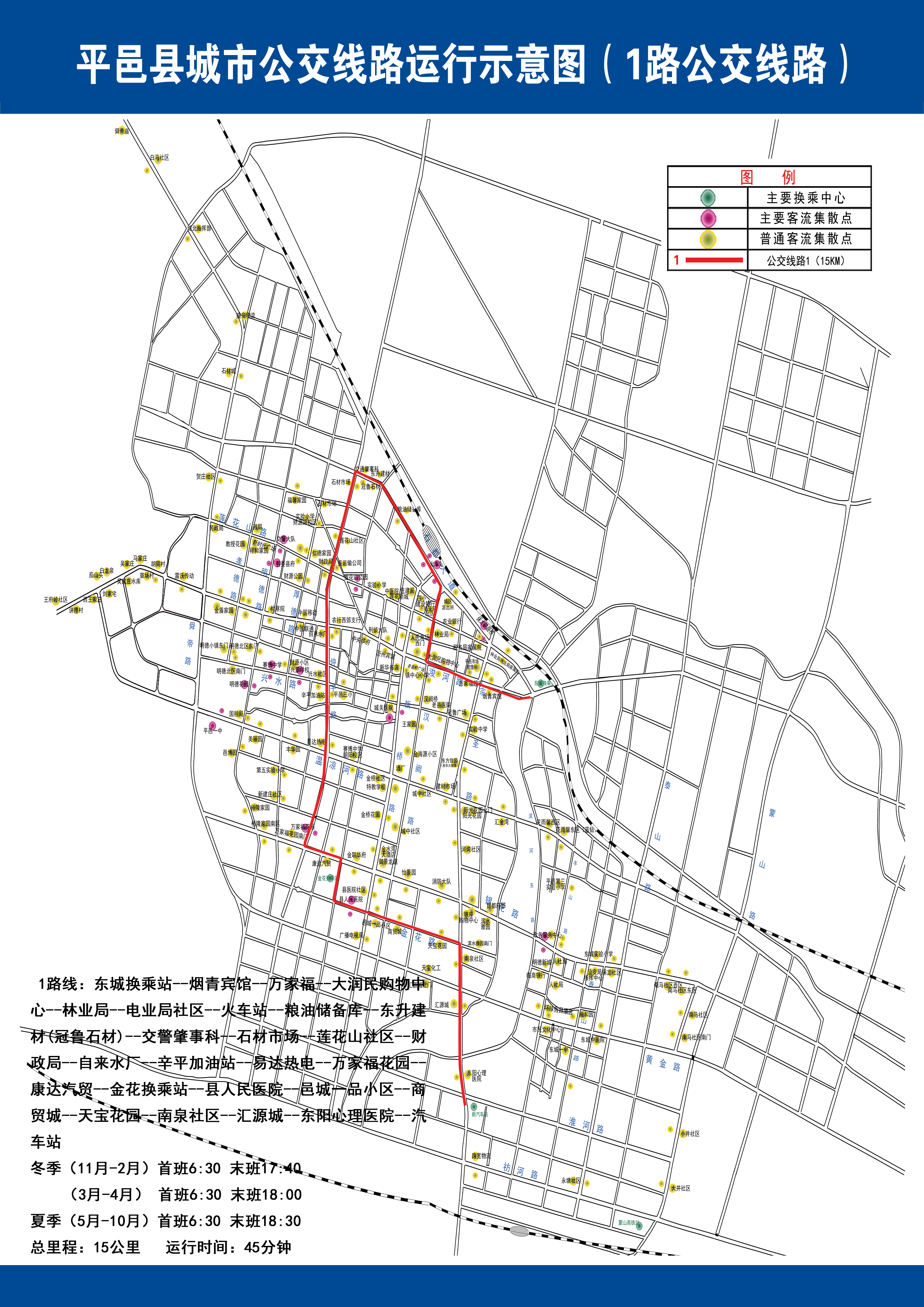 平邑公交1路