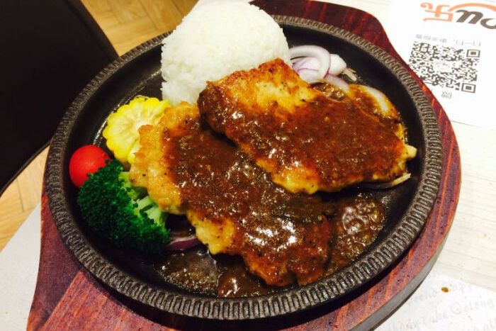 葡萄酒铁板猪排