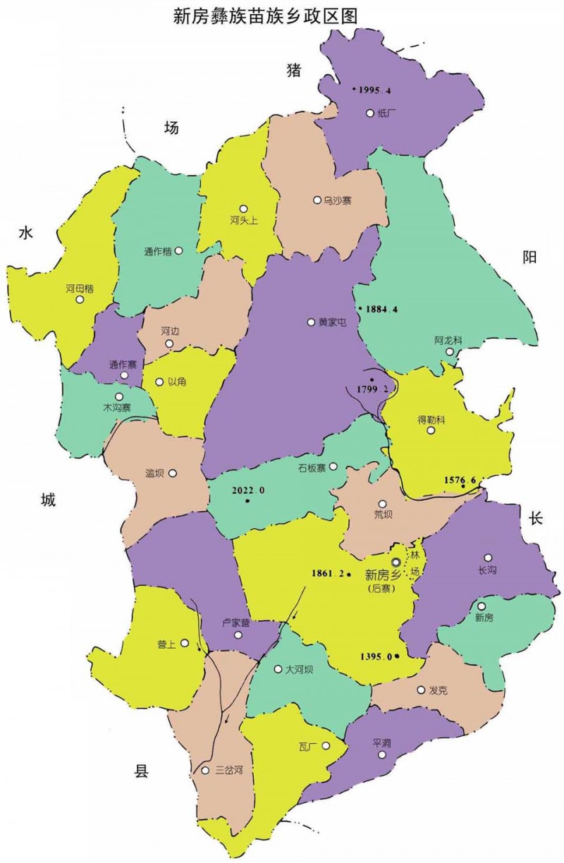 东经105度06分,北纬26度40分,东南邻本县阳长镇,西邻水城县,北同本县