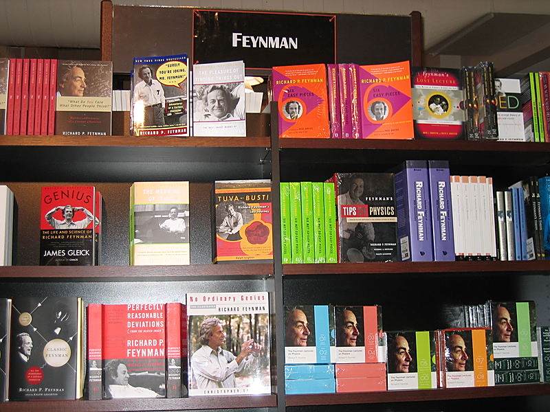  Feynman counter in the bookstore of California Institute of Technology.