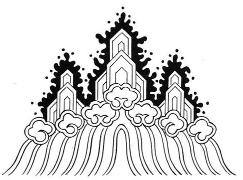 u">海水江崖纹是中国的一种传统纹样(图案),俗称"江牙海水""海水江牙"