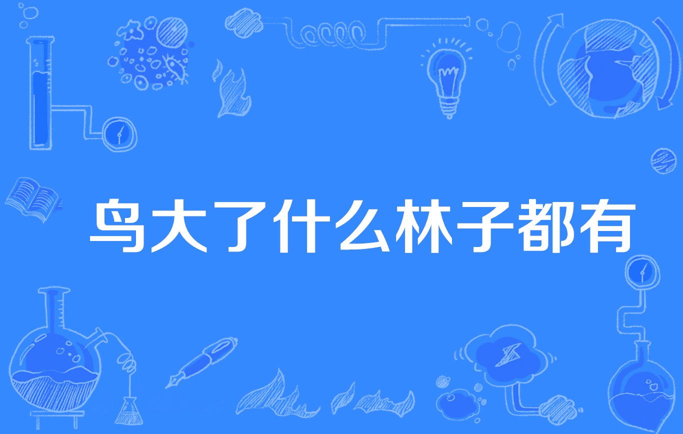 鸟大了什么林子都有