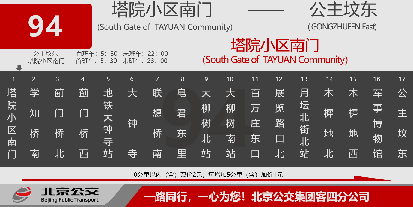 北京公交线路94
