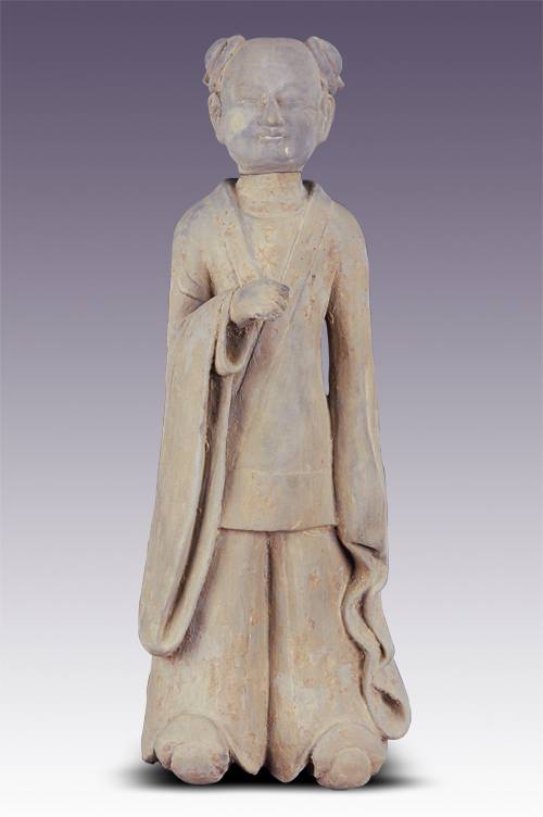 隋灰陶侍女俑_百度百科