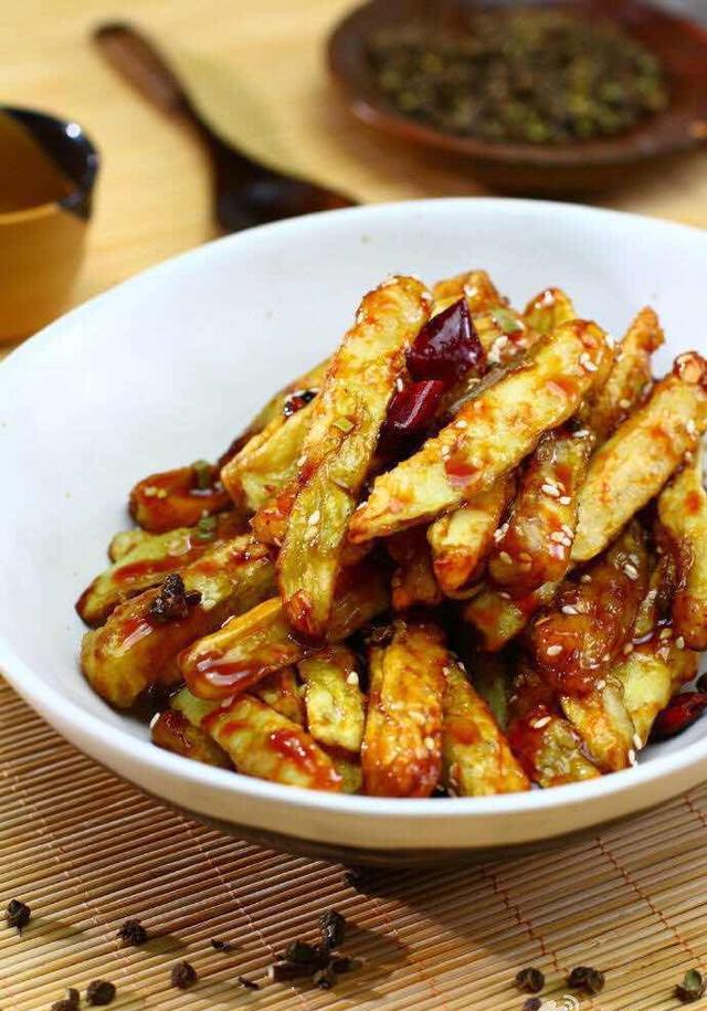 焖炸茄子