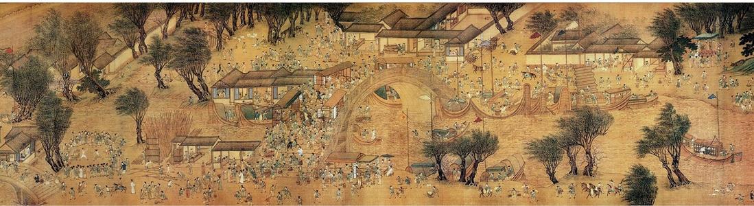 送料無料　孔春霞作 究極の切絵『清明上河圖』 共箱 送料無料 孔春霞作 究極の切絵『清明上河圖』 共箱