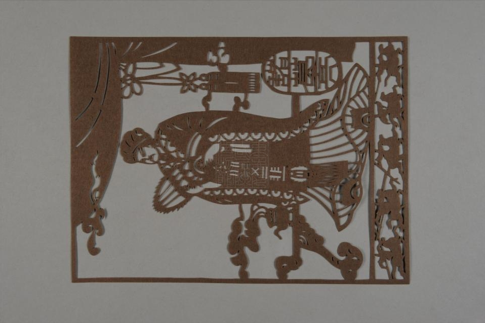 现代沈成林三国人物诸葛亮剪纸