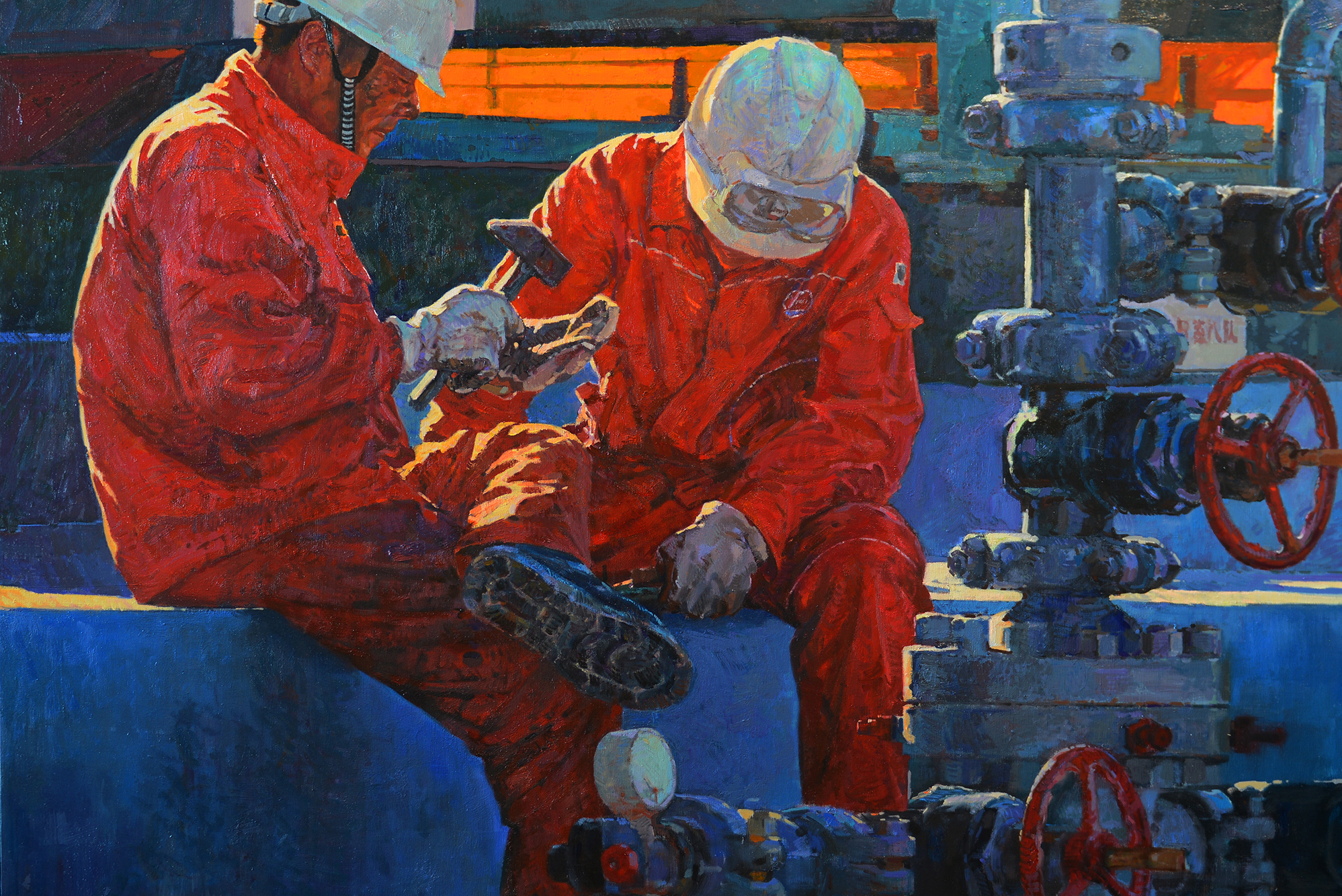 id="6369520">于向志 /a>于2021年创作的第二幅红色赞歌系列油画作品