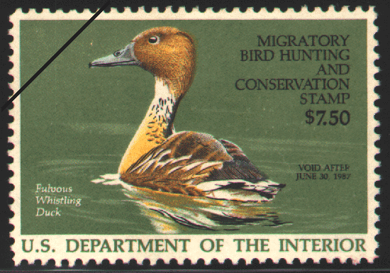  p>美国鸭票(the federal duck stamp):美国联邦的鸭票计划是有史以来