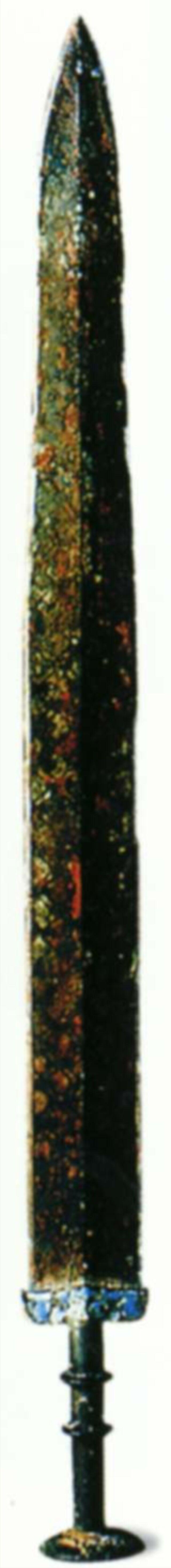 菱形暗格纹青铜剑