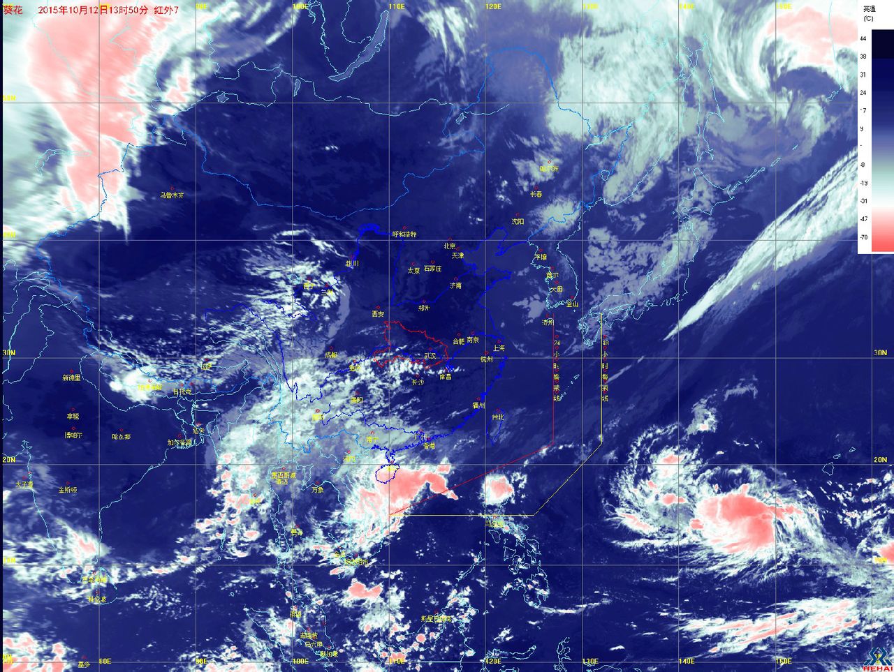 天气预报卫星云图降水量预报