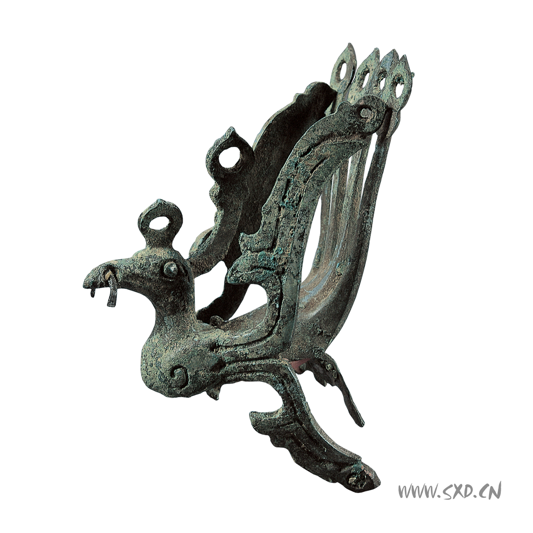 ">商铜鸟是成都市三星堆博物馆珍藏的一件文物,该文物为商代的青铜器