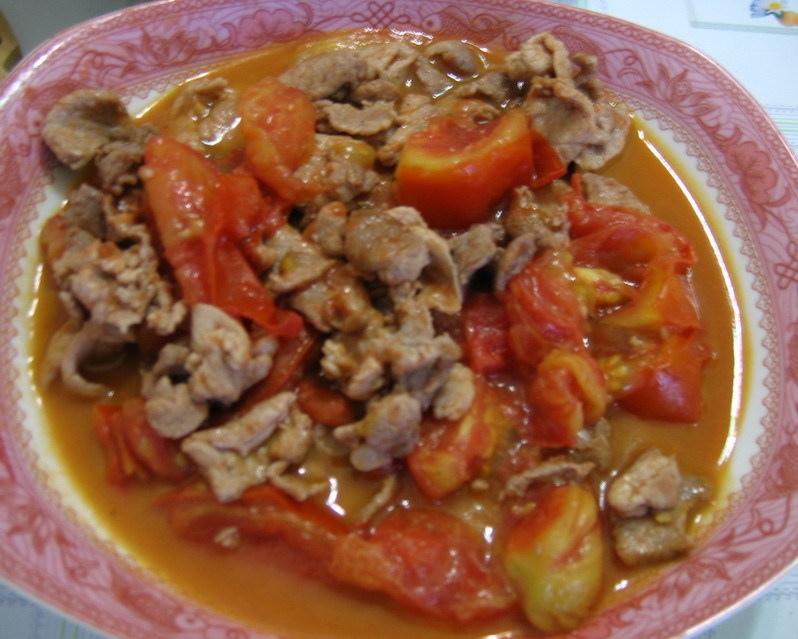  p>番茄炒肉是一道家常菜,主要原料有番茄,猪肉. /p>