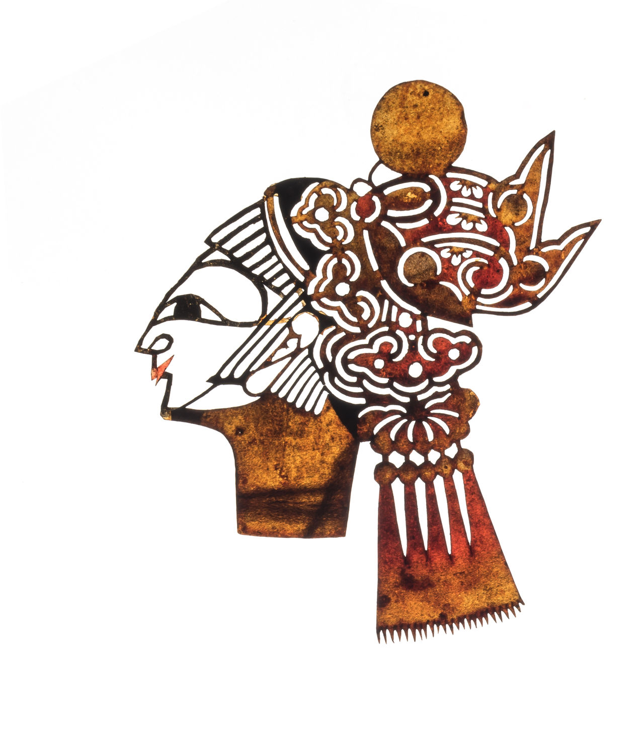 "或"灯影戏",是一种以兽皮或纸板做成的人物剪影以表演故事的民间戏剧