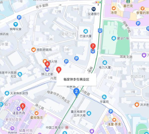  p>九龙坡区杨家坪步行街位于重庆市,能够满足游客和本地居民游览