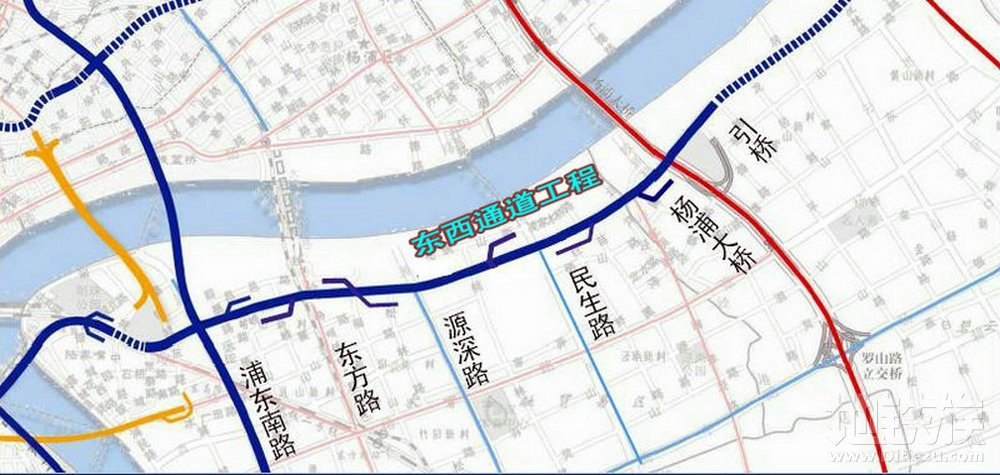 上海市东西通道浦东段