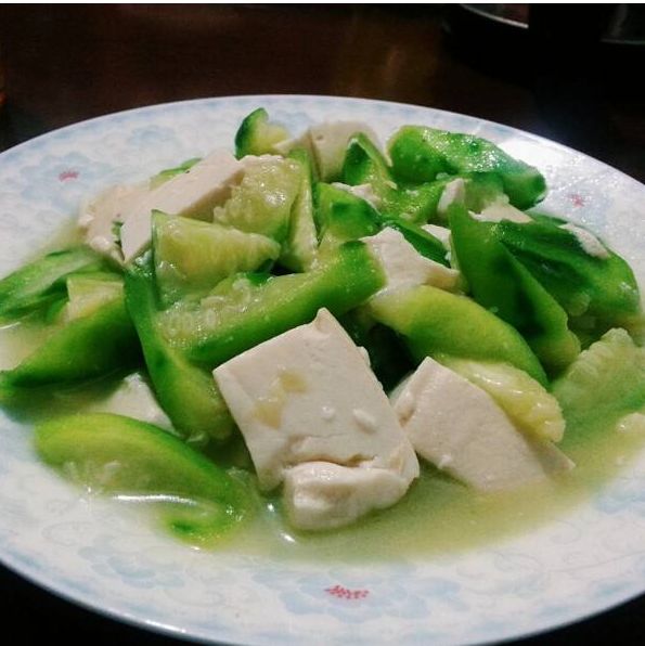 豆腐焖丝瓜
