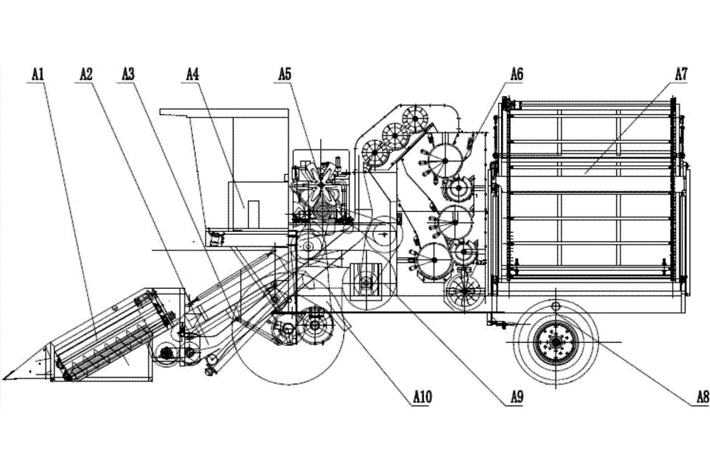 一种刷辊式采棉机