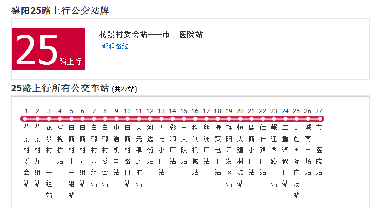 德阳公交25路