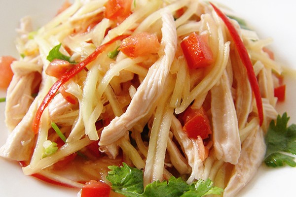 鸡丝凉拌青木瓜