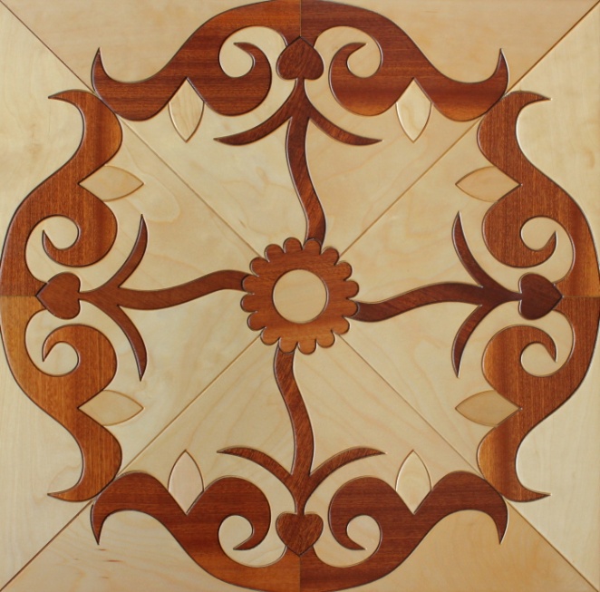 data-lemmaid="11047033">拼接 /a>,在木质上呈现或具体或抽象的图案