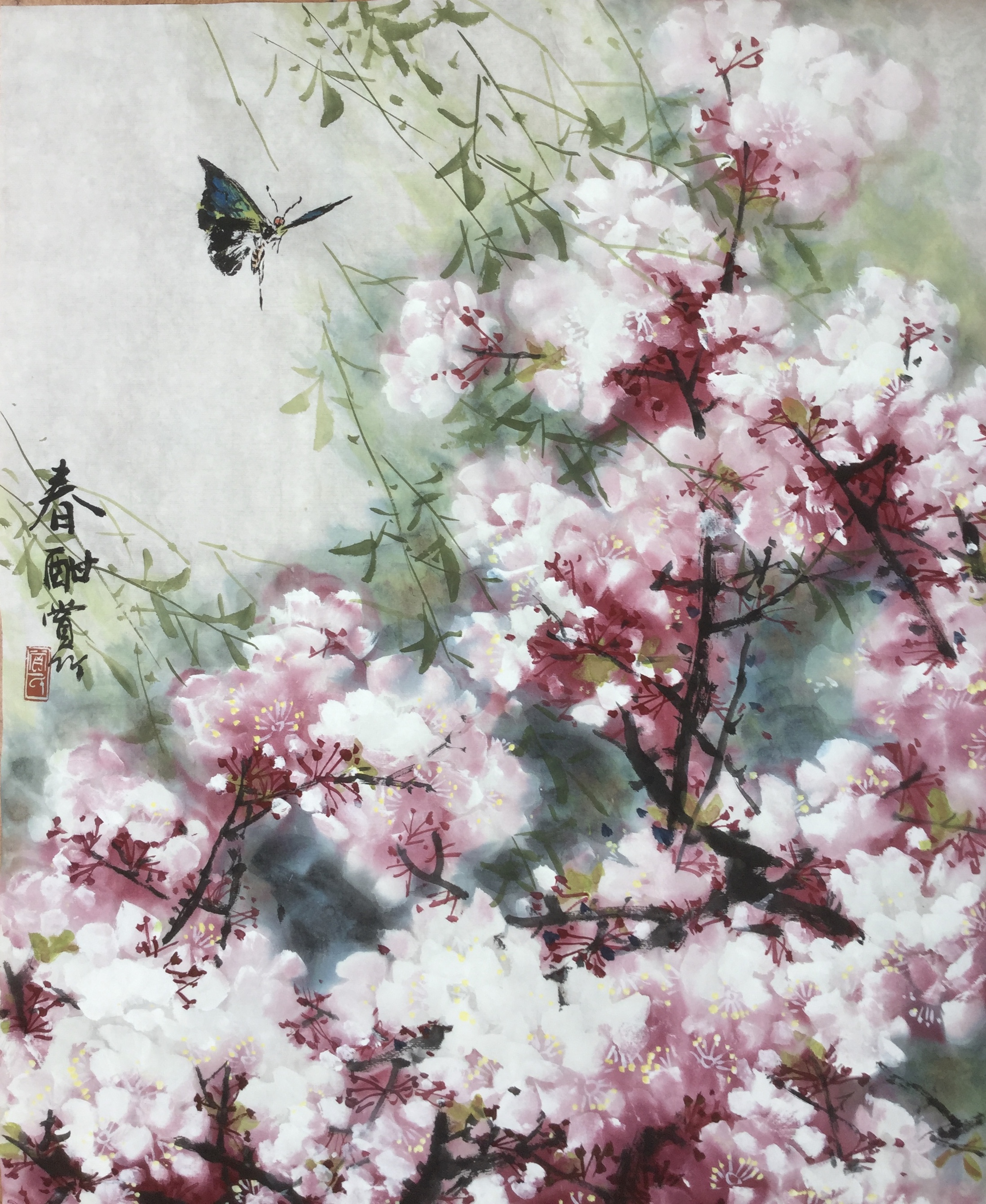  p>赏竹,著名花鸟画家,1948年生,20岁时拜花鸟画大师,中国美术学院