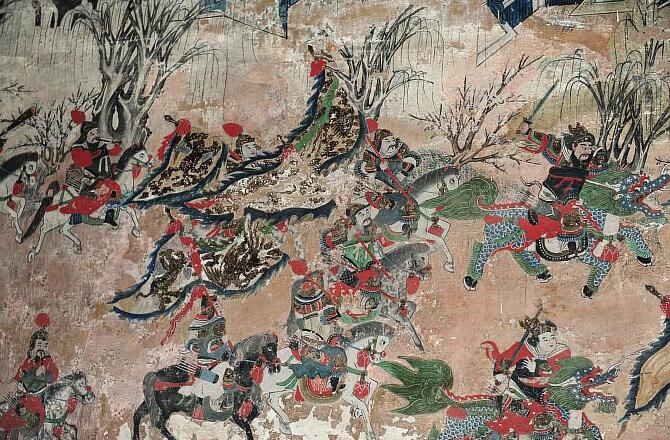 原画为中国宋代的巨幅壁画,藏于中国三大皇宫宫殿之一的泰山岱庙天贶