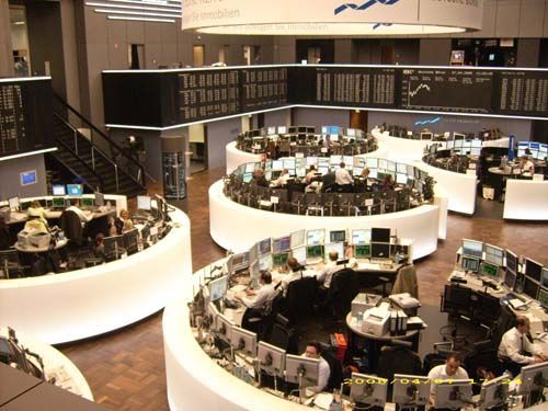  p>德国证券交易所是欧洲最活跃的证券交易市场.