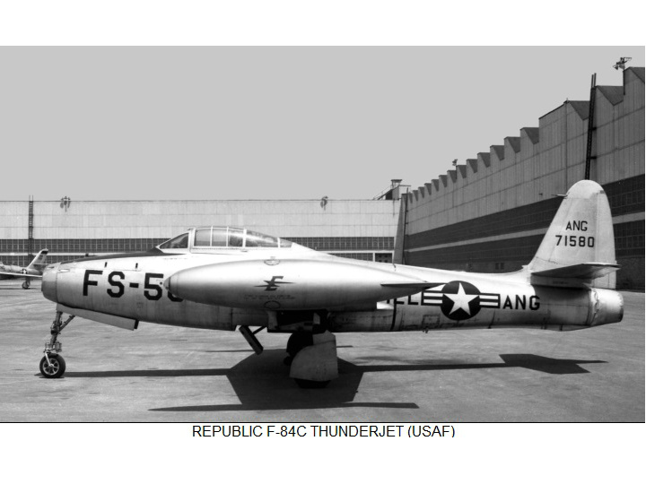  p>f-84战斗机(英文:republic f-84 fighter,绰号:thunderjet,译文
