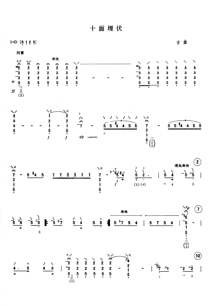 data-lemmaid="661061">楚汉相争 /a>的历史为题材而创作的琵琶独奏曲