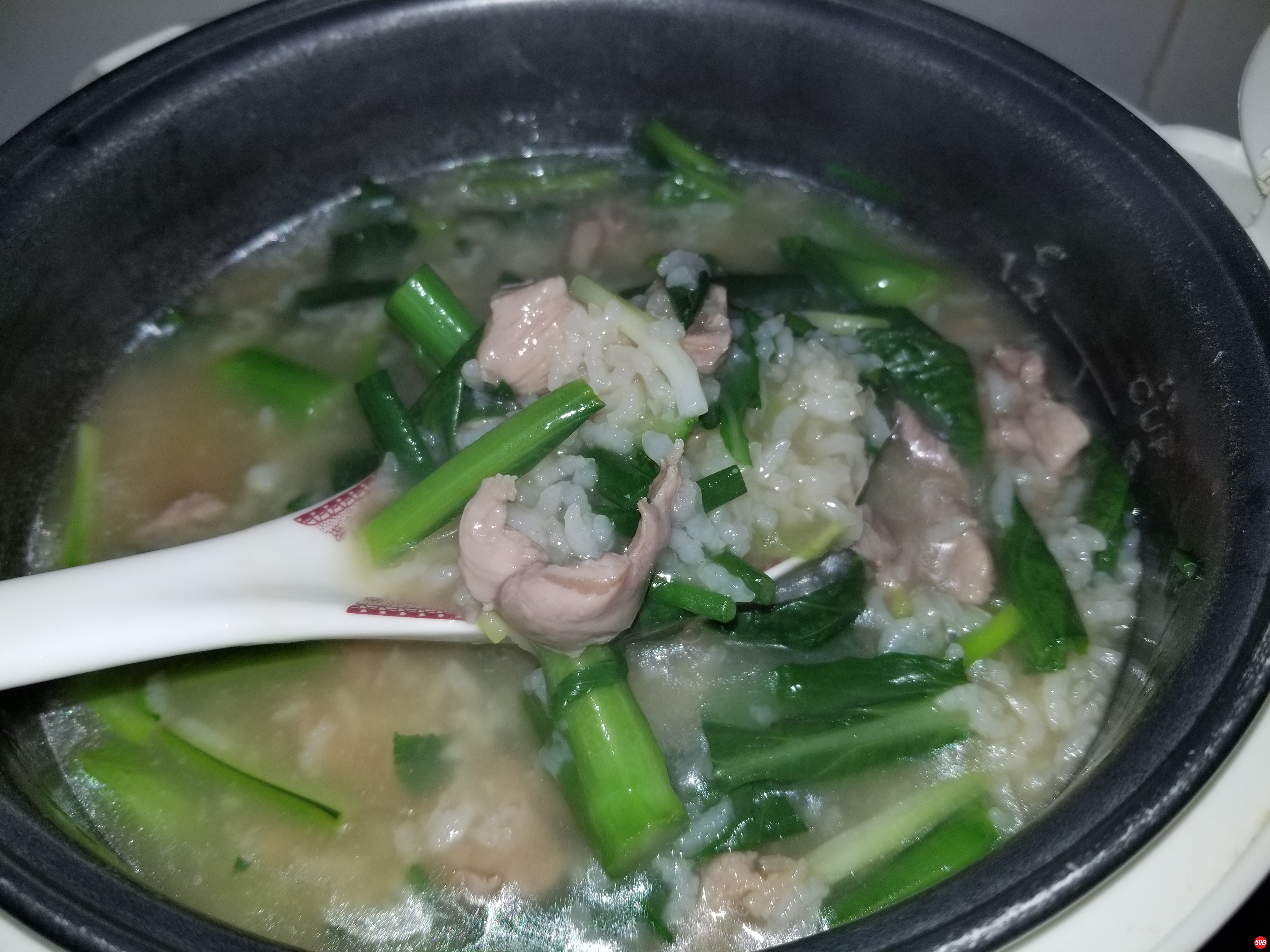 瘦肉青菜粥
