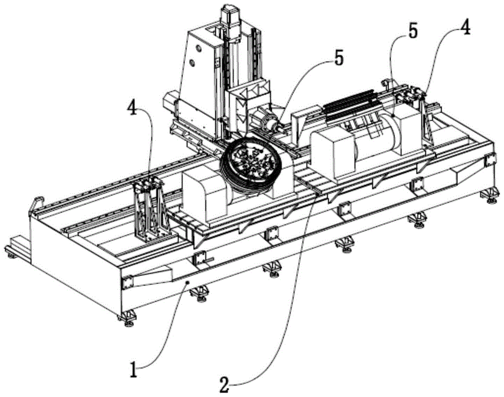 一种卧式型材五轴加工中心
