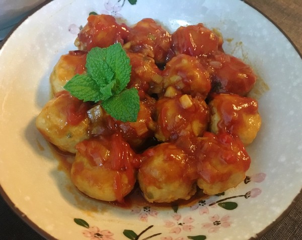 茄汁鱼丸