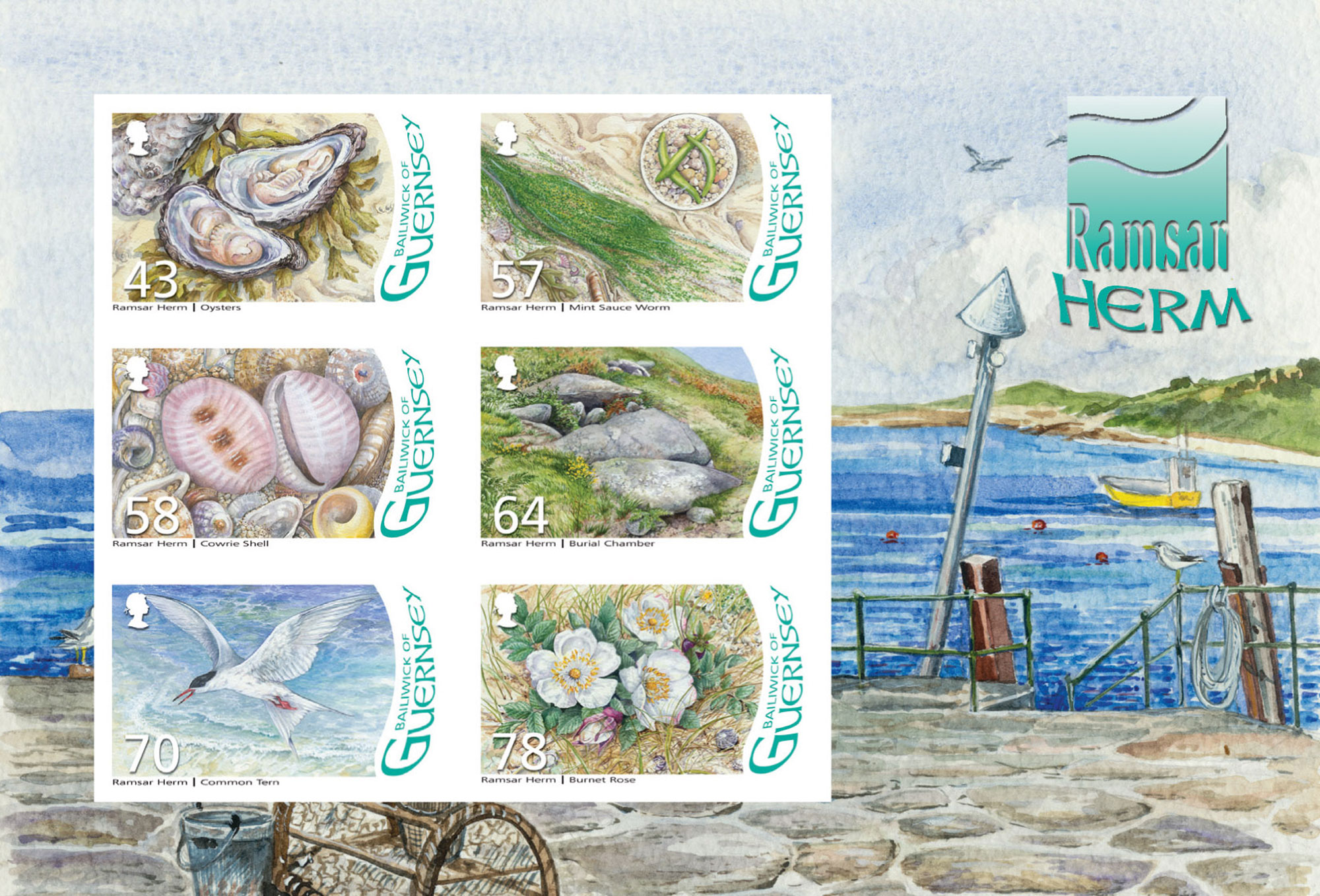 lemmaid="7601088">根西岛 /a>邮政于2016年7月27日发行的一套邮票