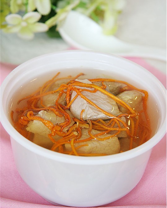 虫草花蒸瘦肉