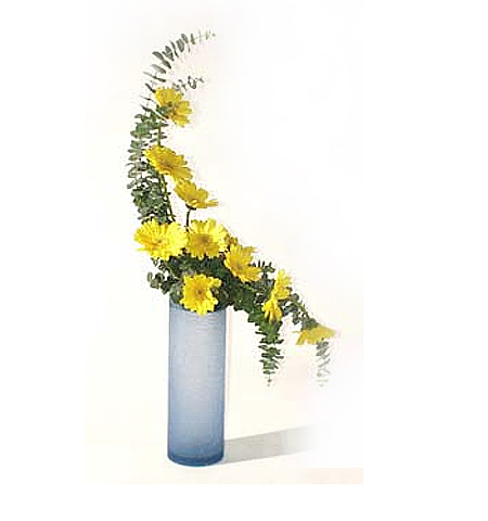 西方插花的一种形式.以弯曲及下垂的花枝为主要植物素材.