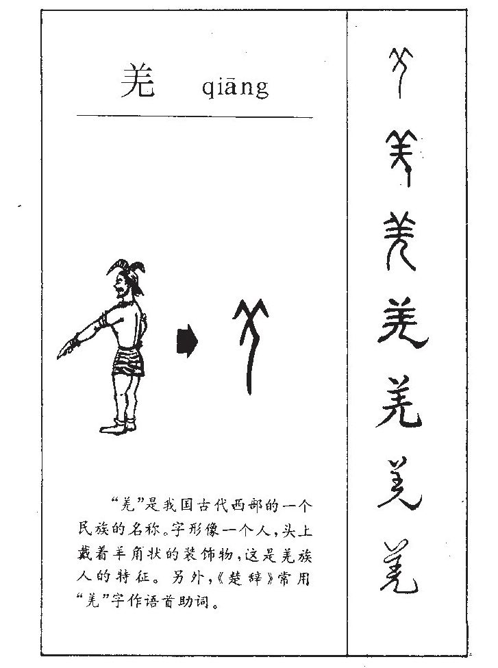  p>羌(拼音:qiāng)是汉语通用规范二级汉字.