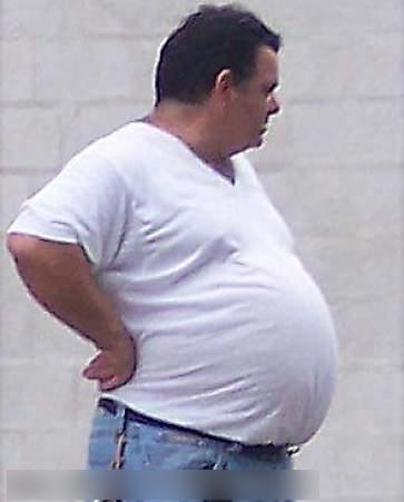  p>啤酒肚,又叫"罗汉肚".