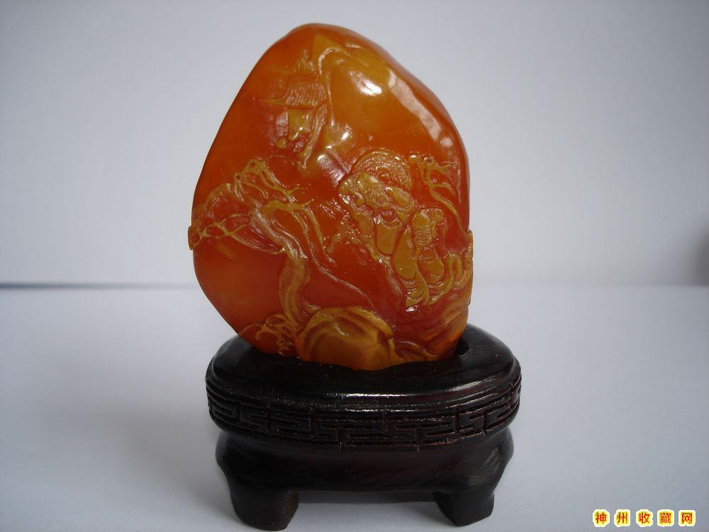 橘皮红田黄石