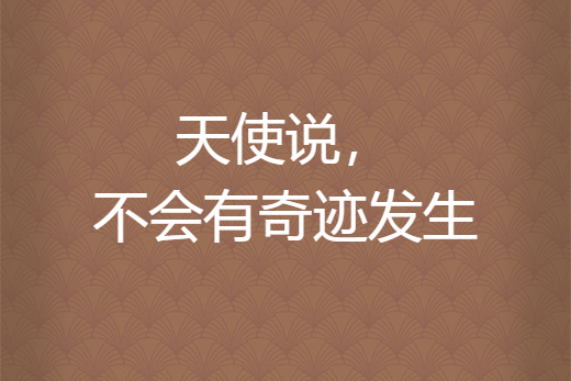 天使说,不会有奇迹发生