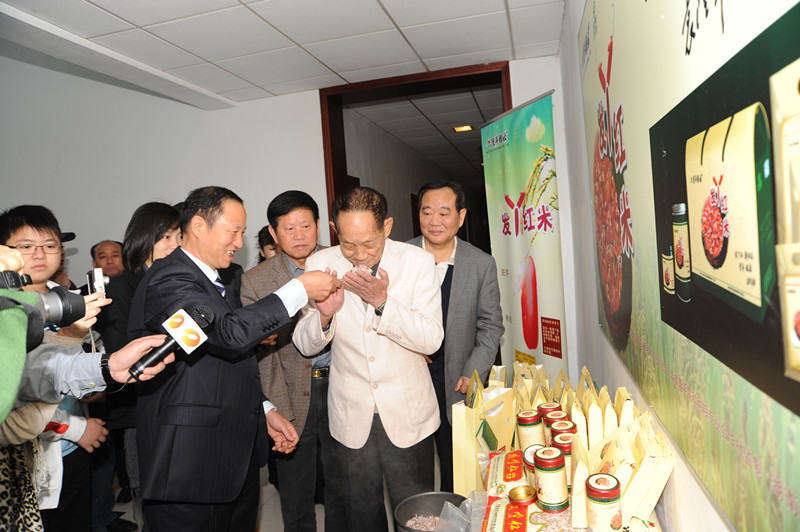  p>"发丫红"发芽糙米由中国杂交水稻之父袁隆平院士领衔的研究团队